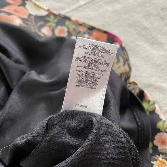 Melonie T Womens 3/4 Sleeve Floral Fit & Flare Midi Dress Petite 14‎ Black Spice - Picture 8 of 12